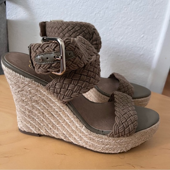 Jessica Simpson Platform Espadrille Sandal Crossover Strap Size 9.5 - Picture 4 of 13